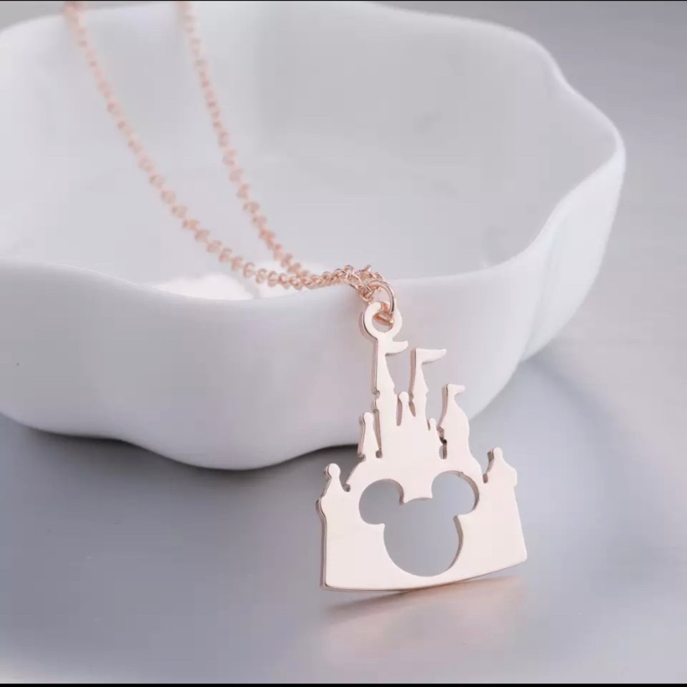 Disney Castle Mickey necklace 
ROSE GOLD ✨